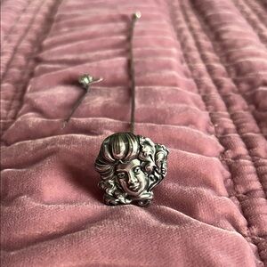 Elegant Silver Women's Brooch